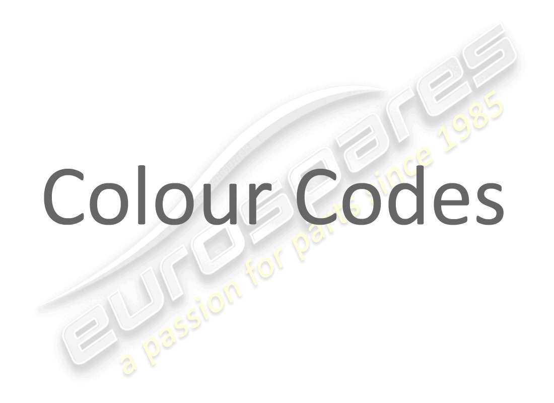 Ferrari GTC4 Lusso T (EUROPE) COLOUR CODES Parts Diagram