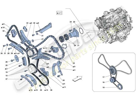 a part diagram from the Ferrari GTC4 parts catalogue