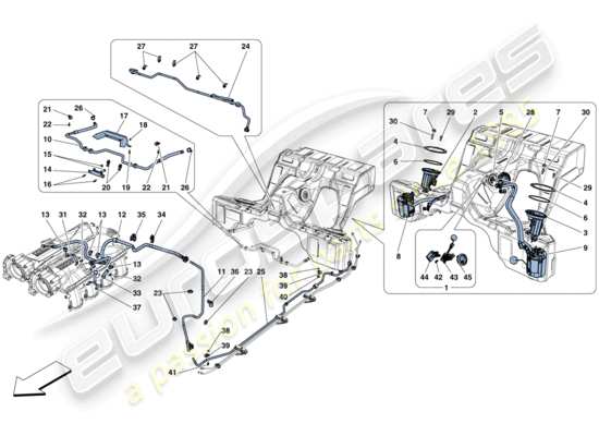 a part diagram from the Ferrari GTC4 parts catalogue