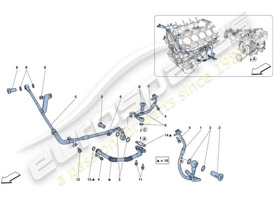 a part diagram from the Ferrari GTC4 parts catalogue