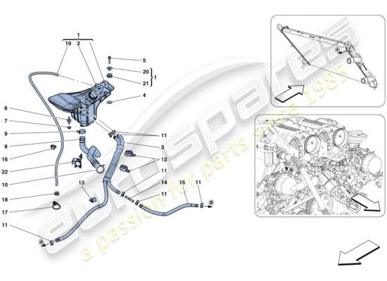 a part diagram from the Ferrari GTC4 parts catalogue