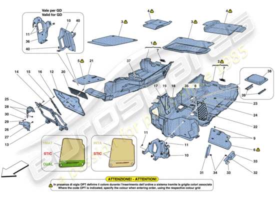 a part diagram from the Ferrari GTC4 parts catalogue