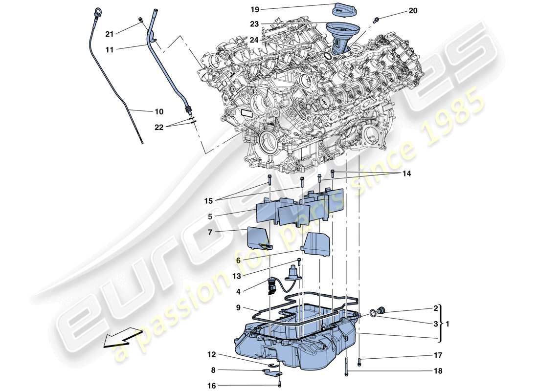 Ferrari GTC4 Lusso T (RHD) LUBRICATION: CIRCUIT AND PICKUP Part Diagram