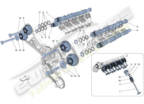 a part diagram from the Ferrari GTC4 parts catalogue