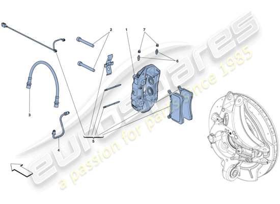 a part diagram from the Ferrari GTC4 parts catalogue