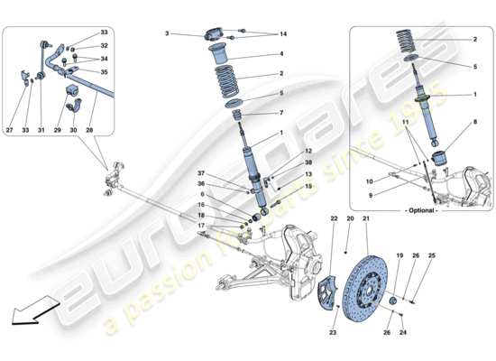 a part diagram from the Ferrari GTC4 parts catalogue