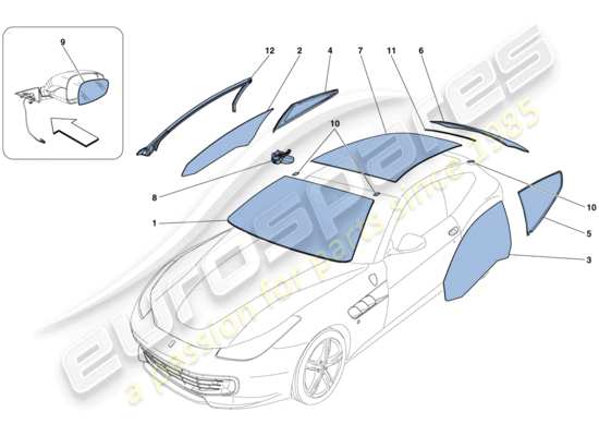 a part diagram from the Ferrari GTC4 parts catalogue