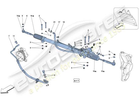 a part diagram from the Ferrari GTC4 parts catalogue