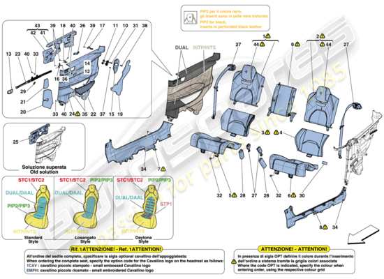 a part diagram from the Ferrari GTC4 parts catalogue