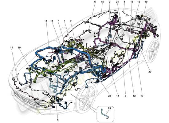 a part diagram from the Ferrari GTC4 parts catalogue