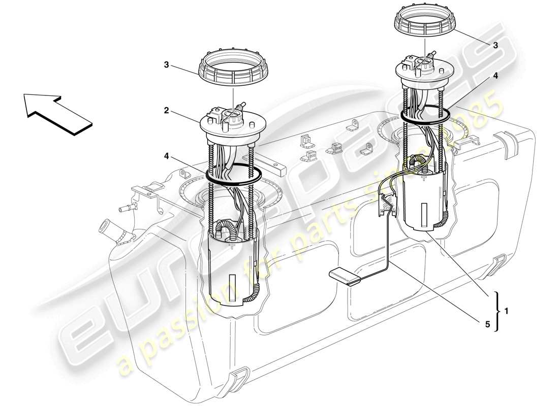 Ferrari 612 Scaglietti (Europe) fuel pump Part Diagram