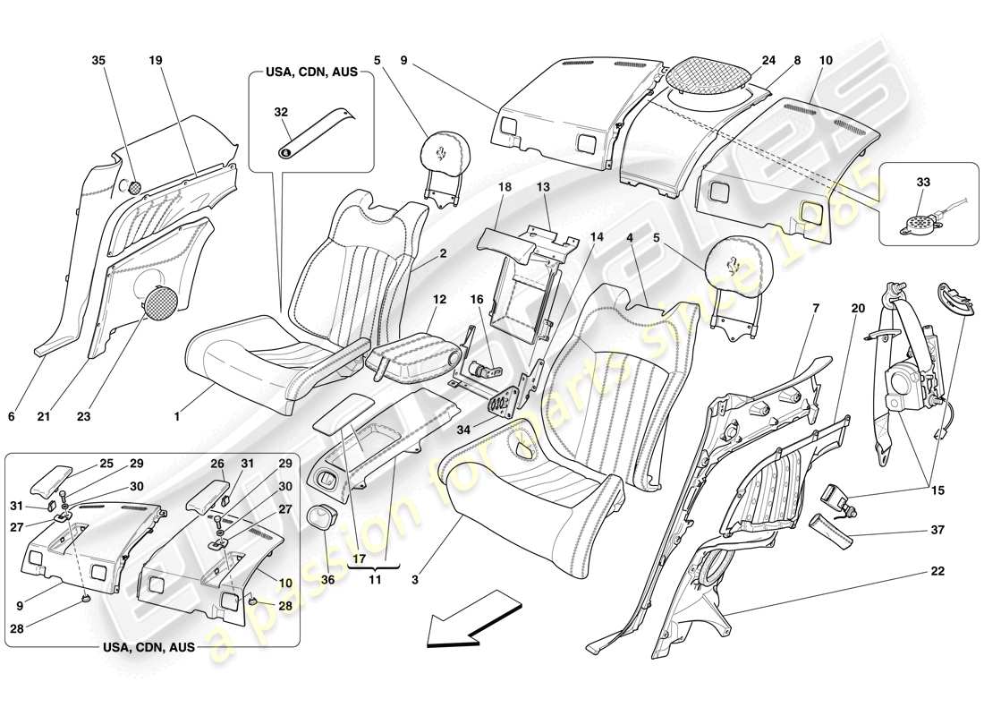 Part diagram containing part number 65414200