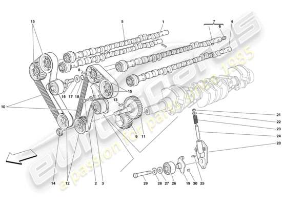 a part diagram from the Ferrari 612 parts catalogue