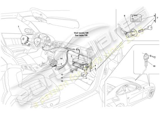 a part diagram from the Ferrari 612 parts catalogue