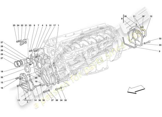 a part diagram from the Ferrari 612 parts catalogue