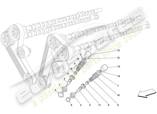 a part diagram from the Ferrari 612 Scaglietti (RHD) parts catalogue