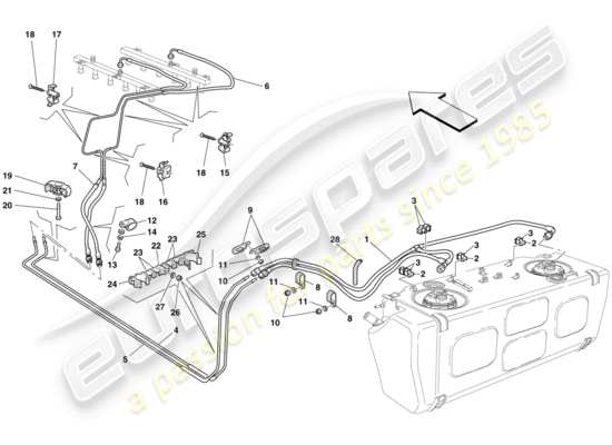 a part diagram from the Ferrari 612 parts catalogue