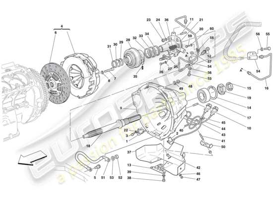 a part diagram from the Ferrari 612 Scaglietti (RHD) parts catalogue