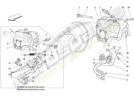 a part diagram from the Ferrari 612 parts catalogue