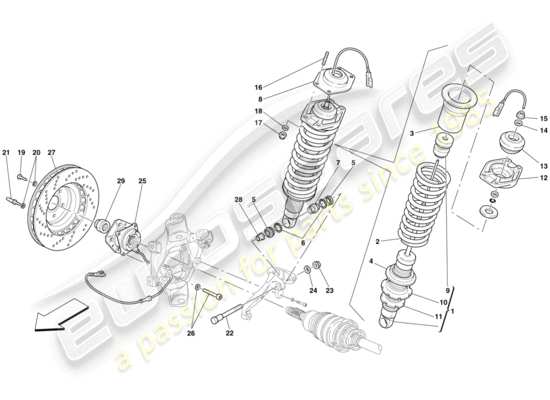 a part diagram from the Ferrari 612 Scaglietti (RHD) parts catalogue