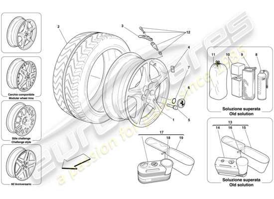 a part diagram from the Ferrari 612 Scaglietti (RHD) parts catalogue