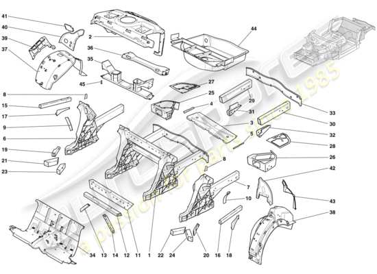 a part diagram from the Ferrari 612 parts catalogue