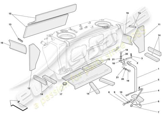 a part diagram from the Ferrari 612 Scaglietti (USA) parts catalogue