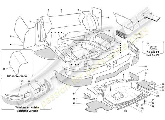 a part diagram from the Ferrari 612 parts catalogue