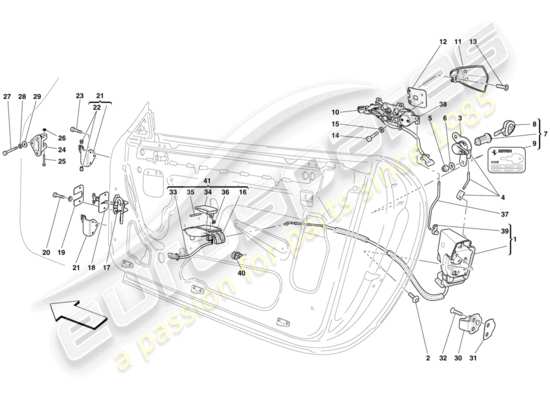 a part diagram from the Ferrari 612 Scaglietti (USA) parts catalogue