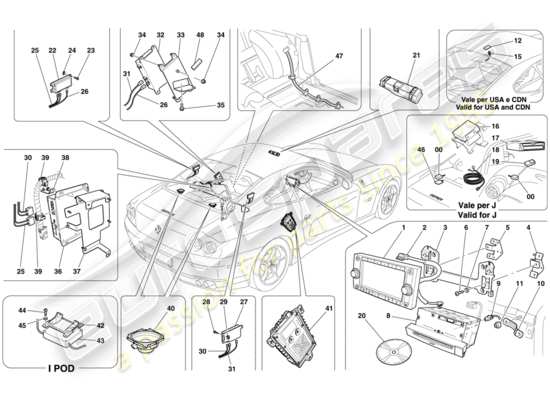 a part diagram from the Ferrari 612 parts catalogue