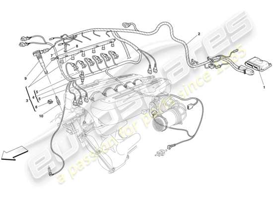 a part diagram from the Ferrari 599 parts catalogue