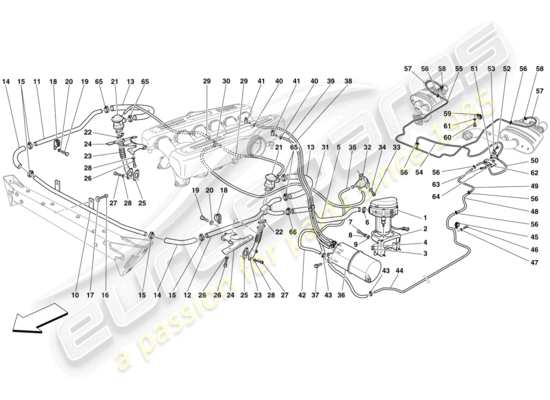 a part diagram from the Ferrari 599 parts catalogue