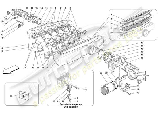 a part diagram from the Ferrari 599 parts catalogue