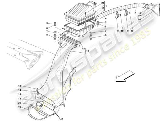 a part diagram from the Ferrari 599 parts catalogue