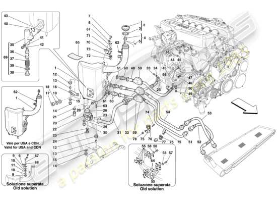 a part diagram from the Ferrari 599 parts catalogue