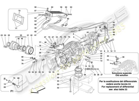 a part diagram from the Ferrari 599 parts catalogue