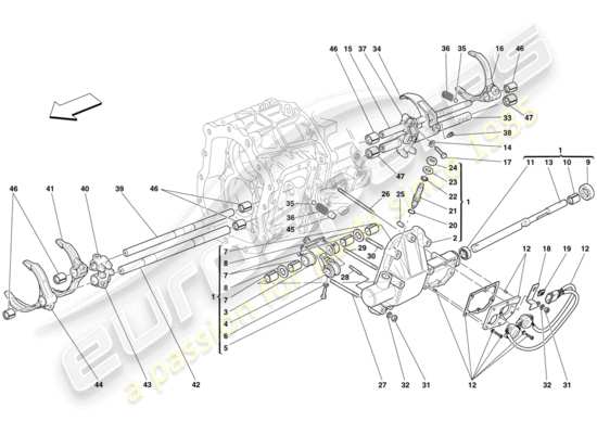 a part diagram from the Ferrari 599 parts catalogue