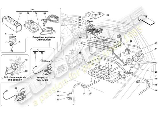 a part diagram from the Ferrari 599 parts catalogue