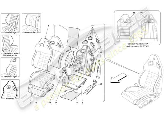 a part diagram from the Ferrari 599 GTB Fiorano (Europe) parts catalogue