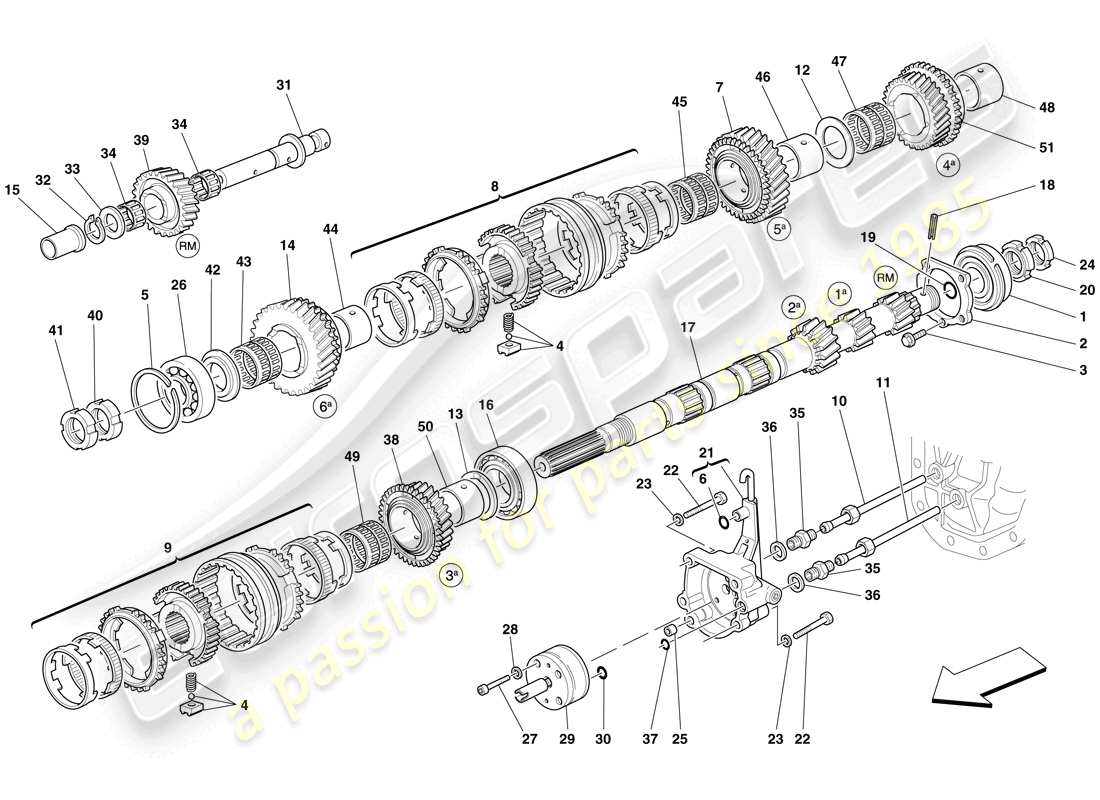 599 GTB Fiorano (RHD) OIL / WATER PUMP Parts Diagram (0021)