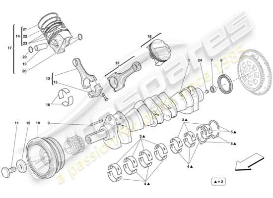 a part diagram from the Ferrari 599 parts catalogue