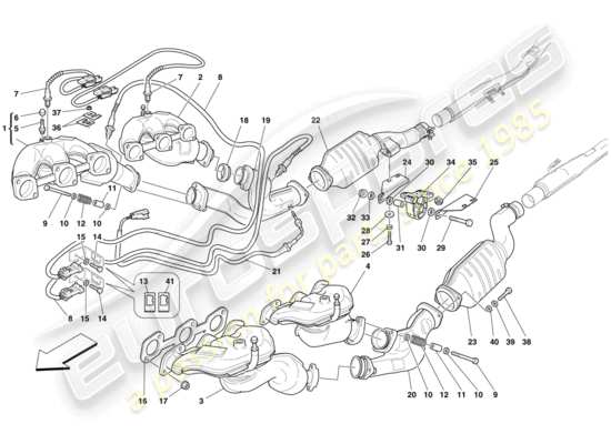 a part diagram from the Ferrari 599 GTB Fiorano (RHD) parts catalogue