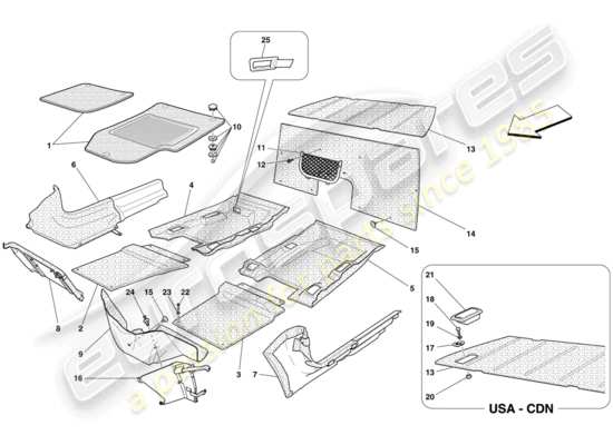 a part diagram from the Ferrari 599 parts catalogue