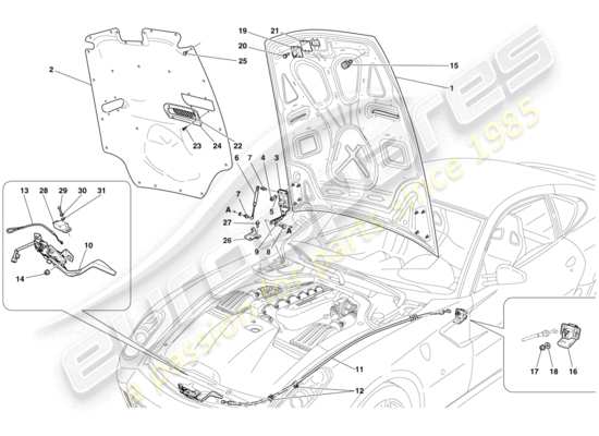 a part diagram from the Ferrari 599 GTB Fiorano (RHD) parts catalogue