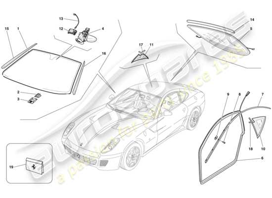 a part diagram from the Ferrari 599 parts catalogue