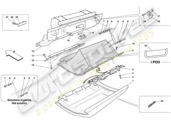 a part diagram from the Ferrari 599 parts catalogue