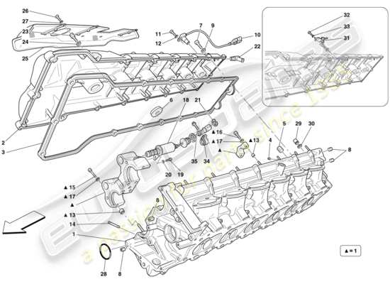 a part diagram from the Ferrari 599 parts catalogue