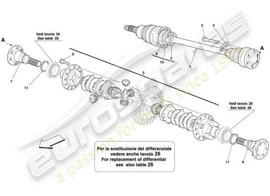 a part diagram from the Ferrari 599 GTB Fiorano (USA) parts catalogue