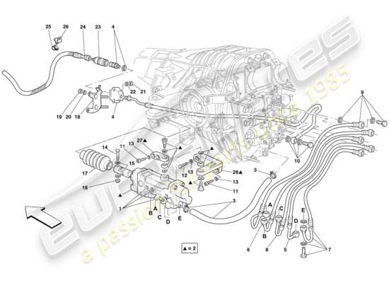 a part diagram from the Ferrari 599 parts catalogue