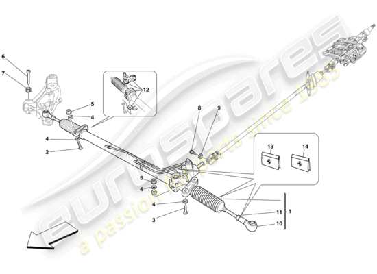 a part diagram from the Ferrari 599 GTB Fiorano (USA) parts catalogue